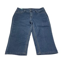 Riders By Lee Capri Pants Women&#39;s Medium Blue Cotton Stretch 5-Pockets M... - $25.15
