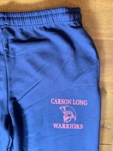 Carson Long Military Academy Warriors Dark Blue Sweatpants L or 3XL Choo... - £9.08 GBP