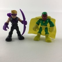 Playskool Marvel Super Hero Squad Hawkeye The Vision Mini 2.5&quot; Figures Lot Toy - £17.04 GBP