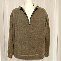 G. H. Bass &amp; Co. Cotton Sweater 1/3 Zip High Neck w/ Faux Sherpa Lining ... - $16.76