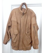 VERNON Leather Jacket Coat Hand Made Bomber Biker Paraguay Distress Brow... - £101.45 GBP