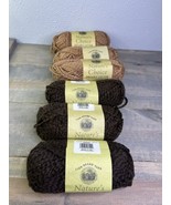 6 Skeins Nature&#39;s Choice Organic Cotton Yarn Lion Brand Espresso Pecan - $59.40