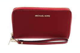 Women Wallet Michael Kors Jet Set Travel Large Phone Wristlet Scarlet Re... - $1,469.99 MXN