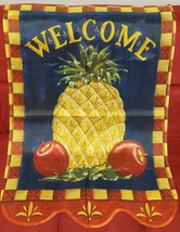 Deb Strain Welcome Pineapple Decorative Flag 28&quot; x 40” - £9.41 GBP