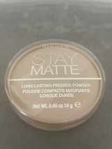 SEALED Rimmel Stay Matte Pressed Powder Shine Control 001 Transparent 0.49oz NEW - £8.22 GBP