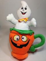 Halloween Ghost in Pumpkin Teacup Plush National Entertainment Network 14&quot; - £19.66 GBP