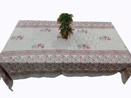 Rastogi Handicrafts Cotton Linen Grey Rectangle Table Cloths for Kitchen... - £19.27 GBP