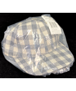 COCUS POCUS Buffalo Check Baseball Cap Blue Ivory Hat Adjustable - €12,86 EUR