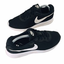 Nike Tanjun Womens Size 10 Running Shoes Black White Athletic Training Sneakers - £26.23 GBP
