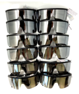 WHOLESALE DOZEN 12 PCS LOT OVERSIZED SHIELD LENS WRAP AROUND AVIATOR SUN... - $396.91 MXN