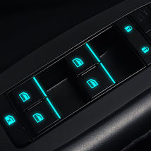 Universal Blue Luminous Car Interior Window Door Switch Sticker Car Accessories - £7.16 GBP