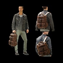 Crazy Horse Leather Backpack Men Laptop Backpack Handmade Travel Backpack - $2,565.23 MXN
