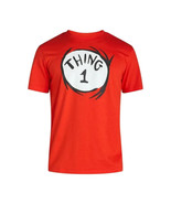Dr. Seuss Men&#39;s Halloween &#39;Thing One&#39; Graphic Costume Tee, Red Size L(42... - $33.33 CAD
