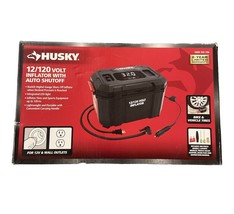 OPEN BOX - Husky H12120N 12V/120V Home &amp; Auto Tire Inflator 1009 703 736 - £40.96 GBP