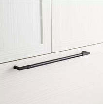 New 24&quot; Matte Black Lunata Solid Brass Appliance Pull by Signature Hardware - £91.09 GBP