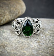 Chrome Diopside Gemstone 925 Silver Ring Handmade Jewelry Ring All Size - £5.84 GBP