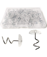 Twist Pins with Clear Heads, Ideas Bedskirt Pins for Holds Bedskirts, Dr... - £6.96 GBP