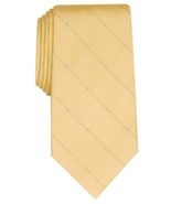 MSRP $55 Perry Ellis Men&#39;s Burr Classic Geo Grid Tie Yellow One Size - $22.40 CAD