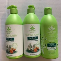 Nature&#39;s Gate Tea Tree Buckthorn Oily Hair Shampoo &amp; Conditioner Vegan 18 oz ea - £27.67 GBP