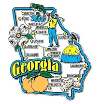 Georgia Jumbo State Map Fridge Magnet - $7.99