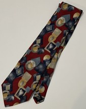 Kuppenheimer Necktie Neck Tie 100% Silk Premier Edition Red Circles Squa... - £5.18 GBP