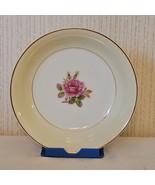 Fuji China Rosette Fruit Bowl Dish Hand Painted Pink Floral Gold Trim Japan - $12.46