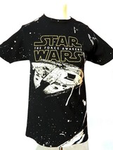 STAR WARS The Force Awakens Millennium Falcon T Shirt Mens Black Cotton ... - $16.00