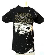 STAR WARS The Force Awakens Millennium Falcon T Shirt Mens Black Cotton ... - $16.00