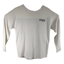 PINK Lovepink Crewneck Pullover Sweatshirt White Size XS - $298.54 MXN