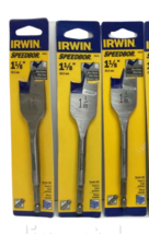 Irwin Speedbor Spade Metal Drill Bit Wood Drilling Cutting 1-1/8 Inch Pack of 3 - £14.68 GBP