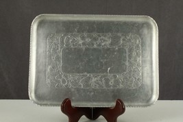 Vintage Metalware Everlast Hand Forged Cottage Rose Floral Aluminum Serving Tray - £16.60 GBP