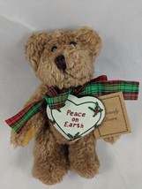 Monarch Creation Heavenly Bear Plush Ornament Peace on Earth 7 Inch Stuffed - $8.95