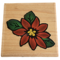 Stampabilities Rubber Stamp Poinsettia Christmas Holiday Flower Card Making - $6.99