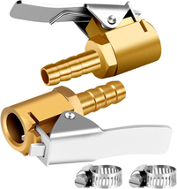 1/4&quot; Brass Tire Inflator Lock on Air Chuck,Mini Air Compressor Portable ... - $10.84