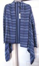 CHAPS DENIM Sweater Cotton Southwest Top Style Shawl Drape Front Women&#39;s M - £31.81 GBP