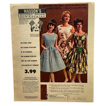 Wassons Print Ad 1964 Vintage Womens Fashion Dresses Budget Store Downst... - $18.95