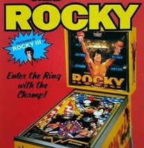 Rocky III Pinball Flyer Original Sylvester Stallone Boxing Vintage 1982 ... - $38.70