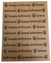Hero Arts Rubber Stamp Happy Halloween Background Words Pumpkins Card Making - £7.96 GBP