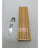 Vintage Milton Bradley Wooden Cribbage Board With Metal Pegs 7 1/2&quot; X 2&quot; - €5,63 EUR