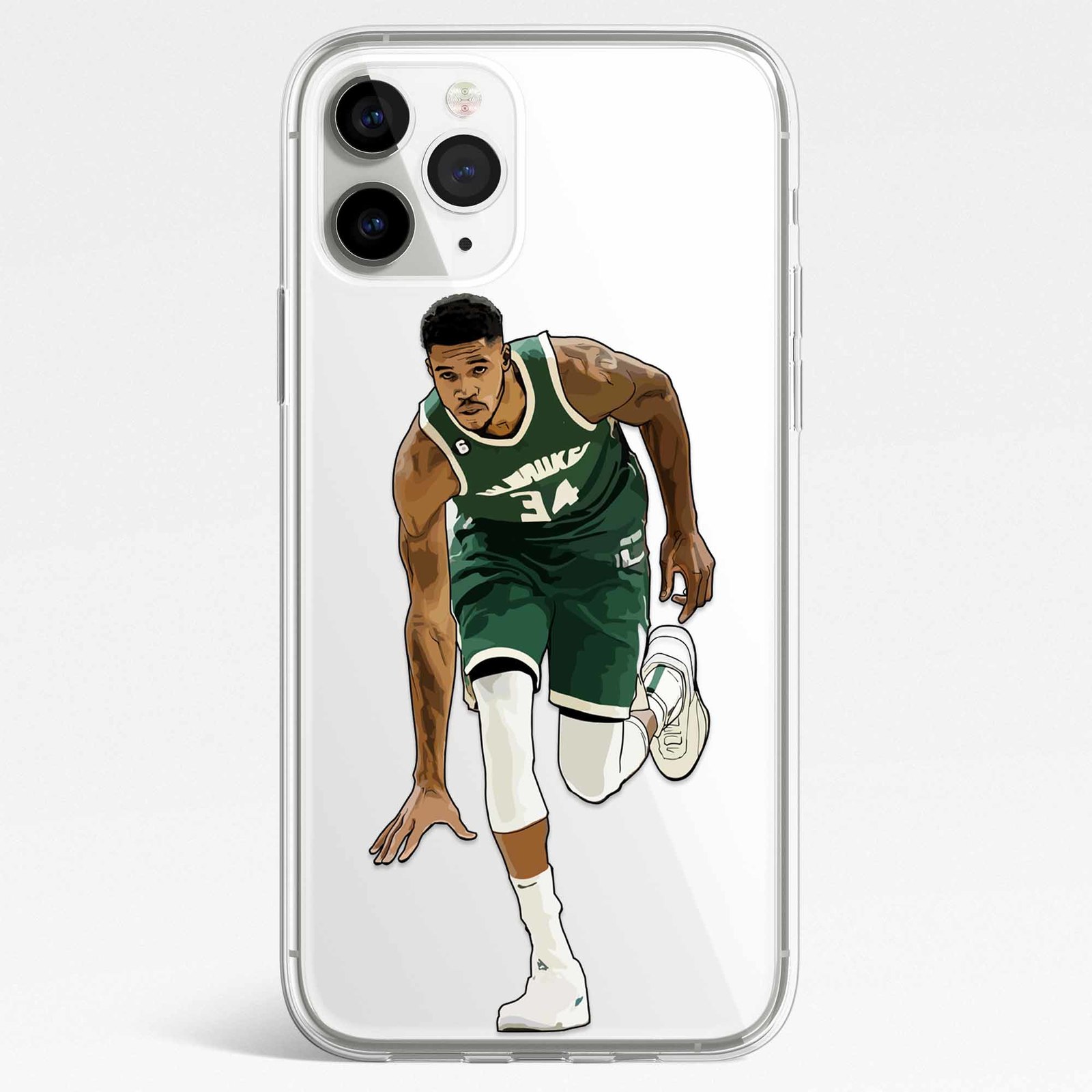 Basketball Giannis Clear Soft Case For Apple iphone 11 12 13 14 Plus XR 7 8 Plus