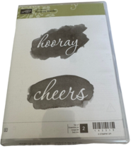 Stampin Up Cling Stamp Set Reverse Words Hooray Cheers Card Making Sentiments - £3.11 GBP