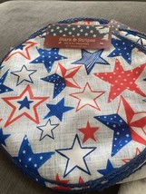New Stars &amp; Stripes Set Of 4 Placemats Red White Blue Hearts 4th Of July 15&quot; - £17.18 GBP