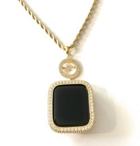 Apple Watch Pendant Charm Necklace Chain Yellow Gold Face Bezel Case All Sizes - £151.09 GBP