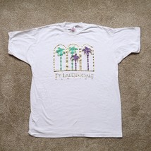Vintage 90s Ft Lauderdale Florida Single Stitch T-Shirt Size XL Palm Tree - £13.83 GBP