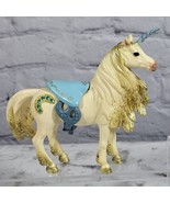 Schleich Bayala Golden Unicorn Fantasy Figure With Saddle 2015 - $11.88