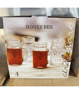 Circleware Glass Mason Jars, Set of 4, 17 oz, Honey Bee Mugs - $39.00
