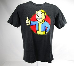 Fall Out Vault Mens Sz L T-Shirt Vault-Tec Boy Thumbs Up Charcoal Casual... - $19.80