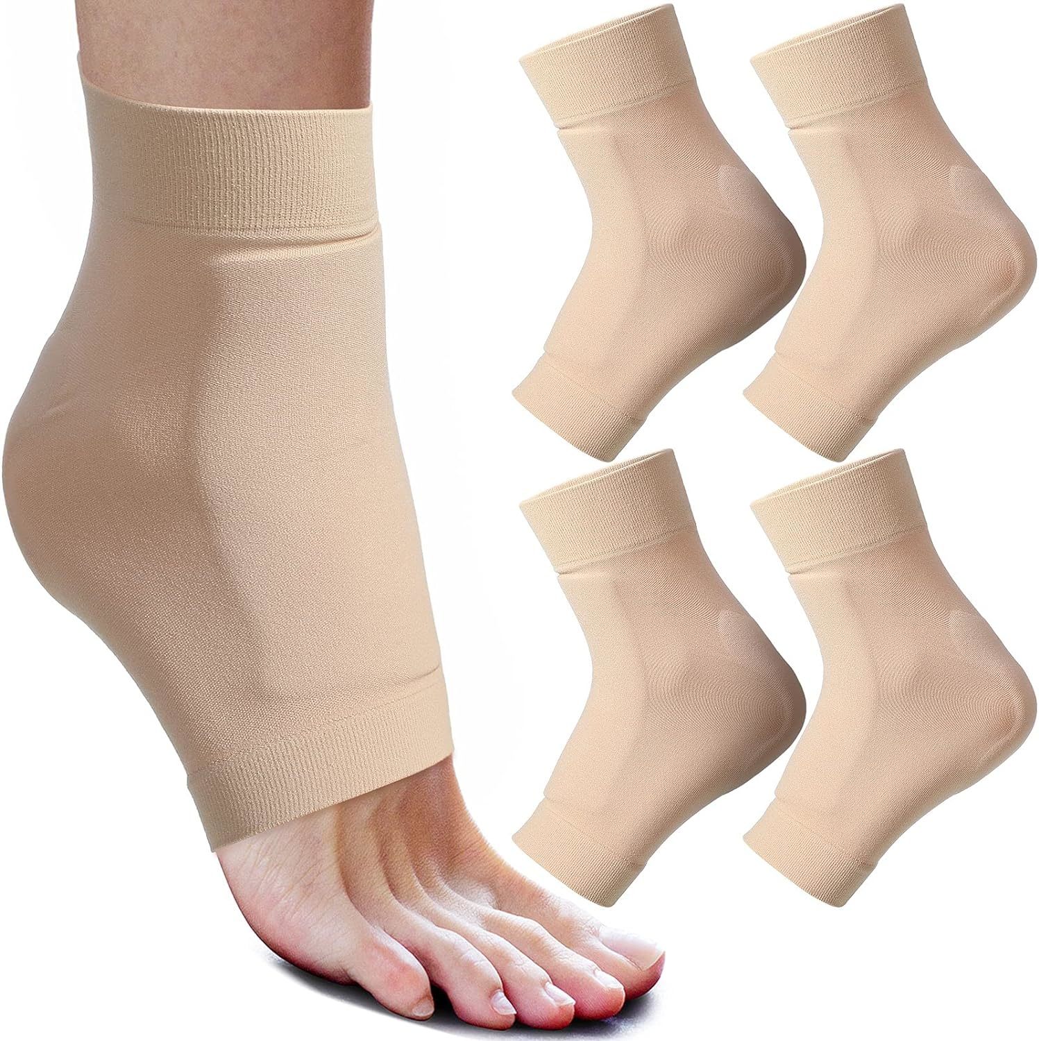 Nuanchu 2 Pairs Lace Bite Gel Pads Ice Skating Padded Protection Socks M... - $43.95