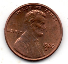 1980 D Lincoln Memorial Cent - Moderate Wear Very Desirable About VF - $4.99