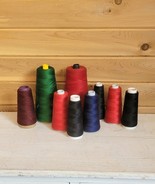 Vintage Lot of 9 Sewing Machine Thread Spools - £33.85 GBP